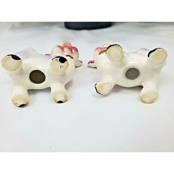 Vintage Andromorphic Cow Bull Salt and Pepper Shakers Ceramic Kitsch Figurines - Picture 5 of 8